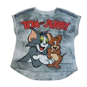 Tom and Jerry T-shirt, tie dye grey